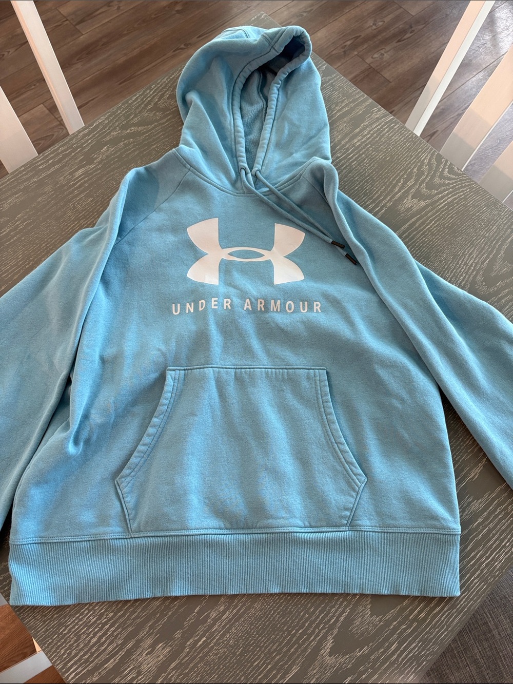 Under Armour Light Blue Logo Crewneck Hoodie